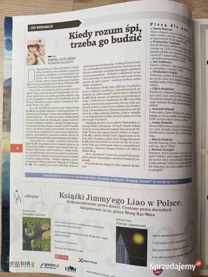 Książki Magazyn do czytania 3 październik 2012 Kultura i sztuka Kraków