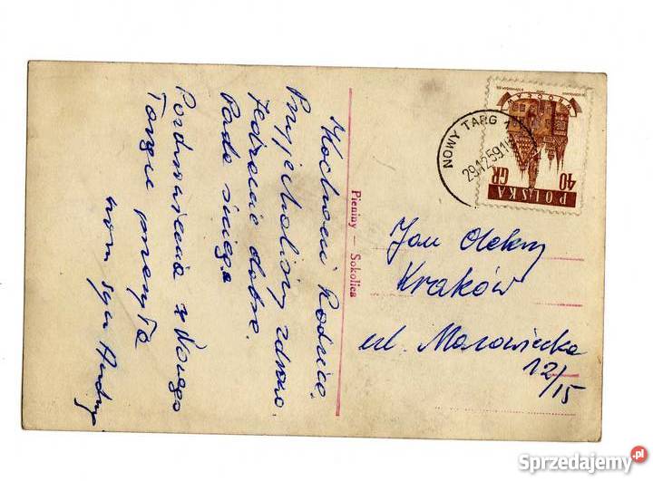 PIENINY SOKOLICA POCZTÓWKA SEPIA Krynki