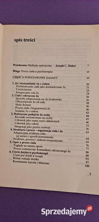 Ciało w procesie psychoterapii Gestalt Rok wydania 1991 małopolskie Kraków