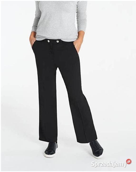 54 Spodnie damskie Tailored Plus Size czarne śląskie