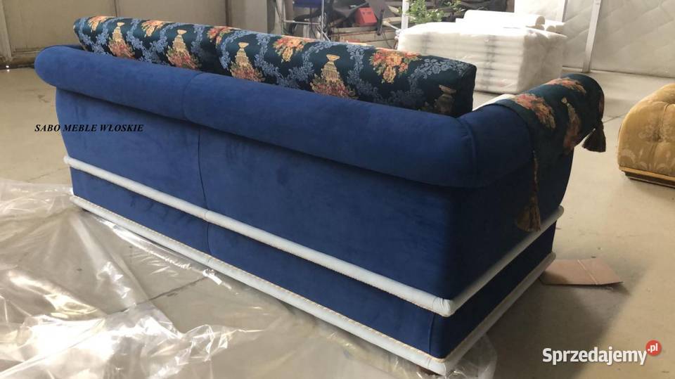 Kanapa Oxford 3os niebieska wyprzedaż podkarpackie Przemyśl