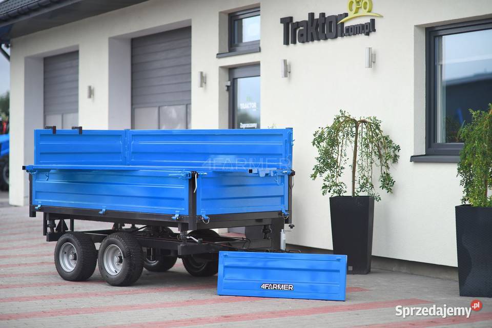 Przyczepa rolnicza dwuosiowa 25T z kiprem i nieuszkodzony Przyczepy rolnicze Tajęcina
