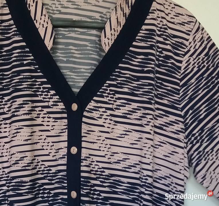 XXL Rozpinana bluzka granat brudny róż Gliwice