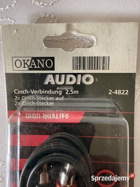 OKANO Kabel Audio RCA Cinch 25m Stereo AUX HiFi Części i akcesoria Czerwionka-Leszczyny