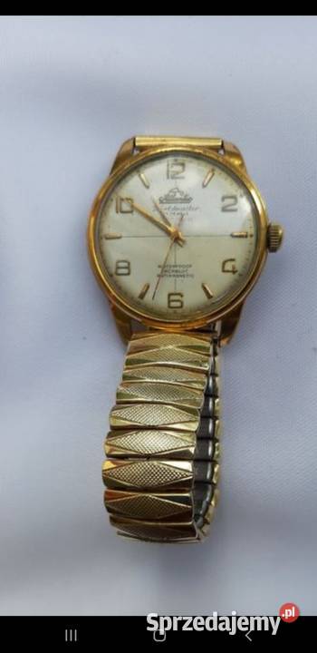 Atlantic super de luxe 21lewels zegarek złoty męskie Podkowa Leśna sprzedam
