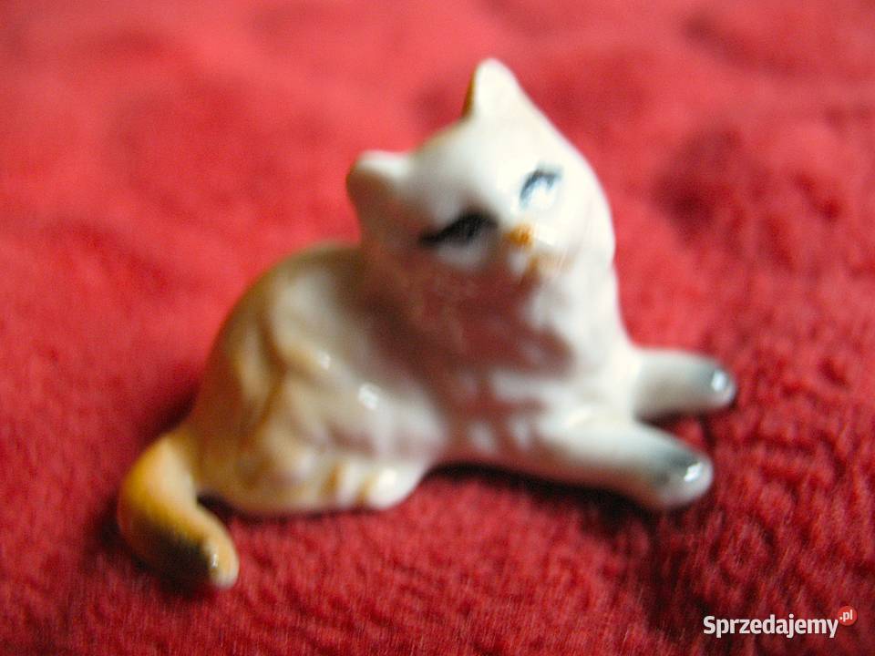 Kot beżowy figurka porcelana 2 x 35 x 2 Figurki i rzeźby Dekoracje i ozdoby mazowieckie Siedlce