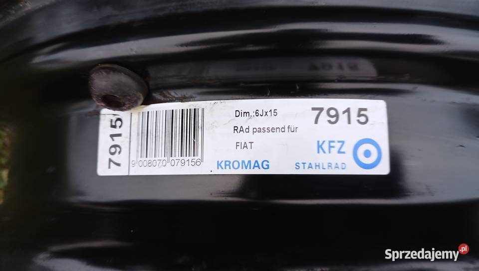 4xFelgi R15 4x100 ET43 566mm FIAT Grande PUNTO Samochodowe Szczerbice