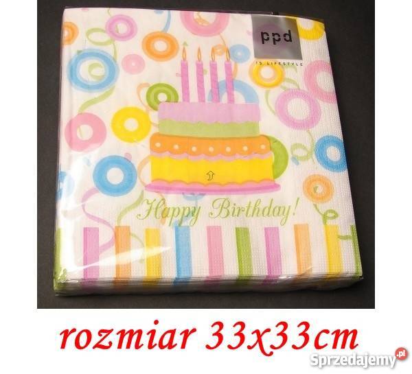 Nowe Serwetki papierowe 33cmx33 PPD nuty mazowieckie Warszawa sprzedam