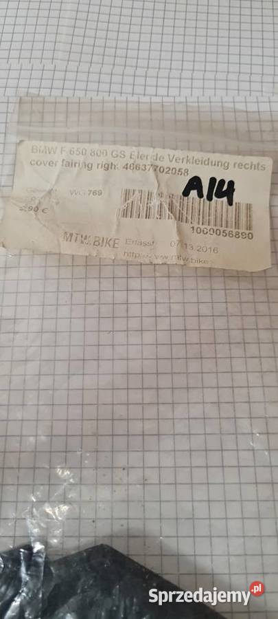 BMW F650 800 GS zaślepka blenda plastik prawy Warszawa