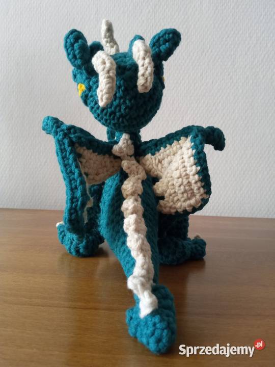 Smok maskotka amigurumi szydełko handmade Wrocław