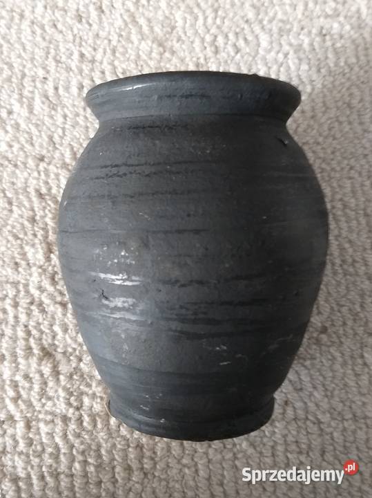 Garnek gliniany siwak miniatura z Cepelii