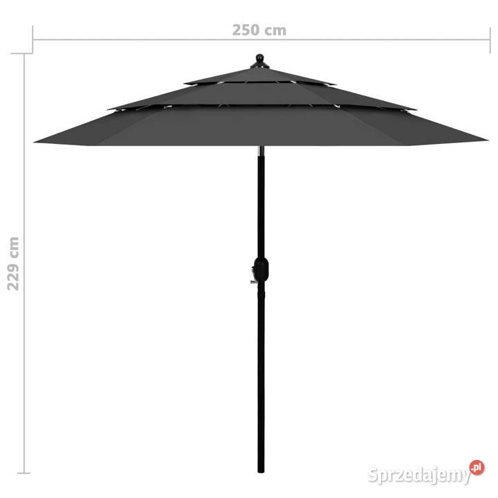3poziomowy parasol na aluminiowym słupku mazowieckie Warszawa