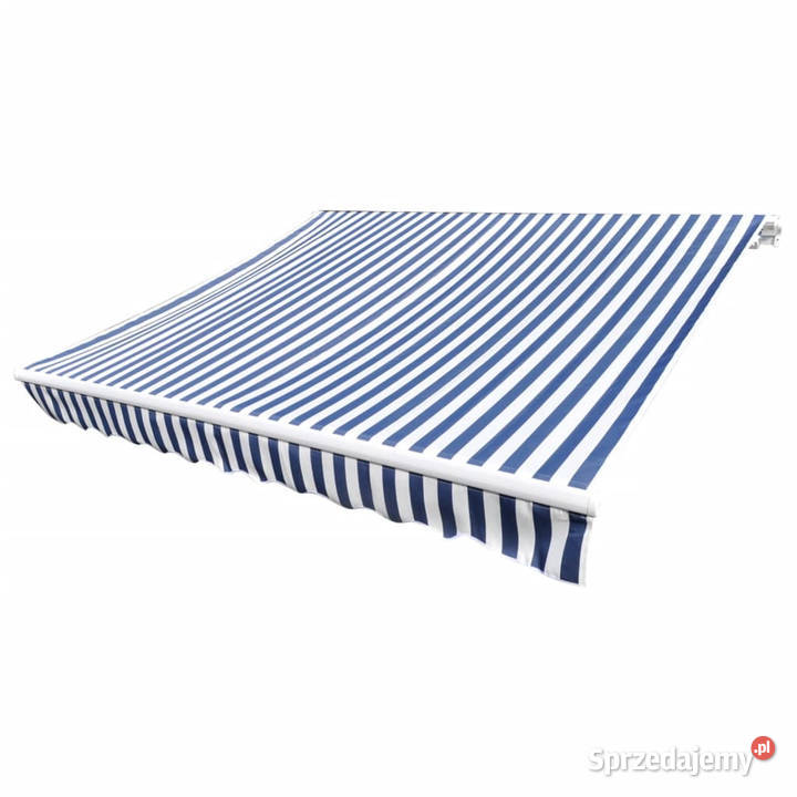 Tkanina do markizy niebieskobiała 4 x 3 m bez