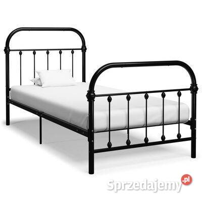 vidaXL Rama łóżka czarna metalowa 90 x 200 Warszawa