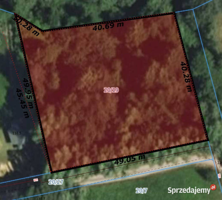 Działka z linią brzegową siedlisko z sadem i las 18600m2 Sprzedaż Stręgielek