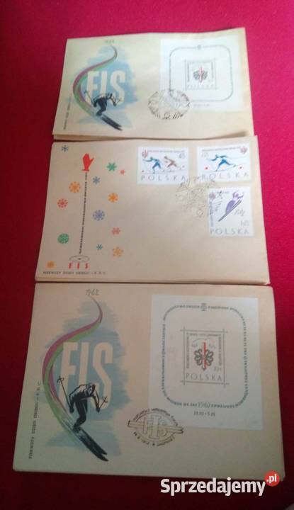 Znaczki koperty Pierwszy dzień obiegu 1962