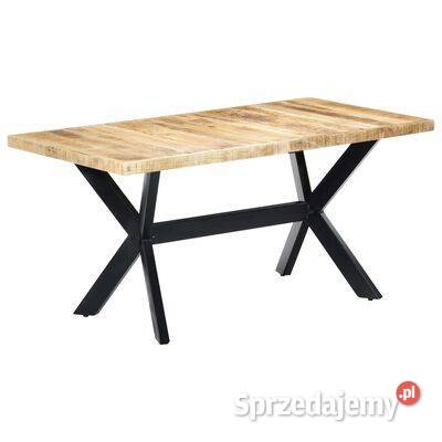 vidaXL Stół jadalniany 160 x 80 x 75 lite surowe Stoły Warszawa sprzedam