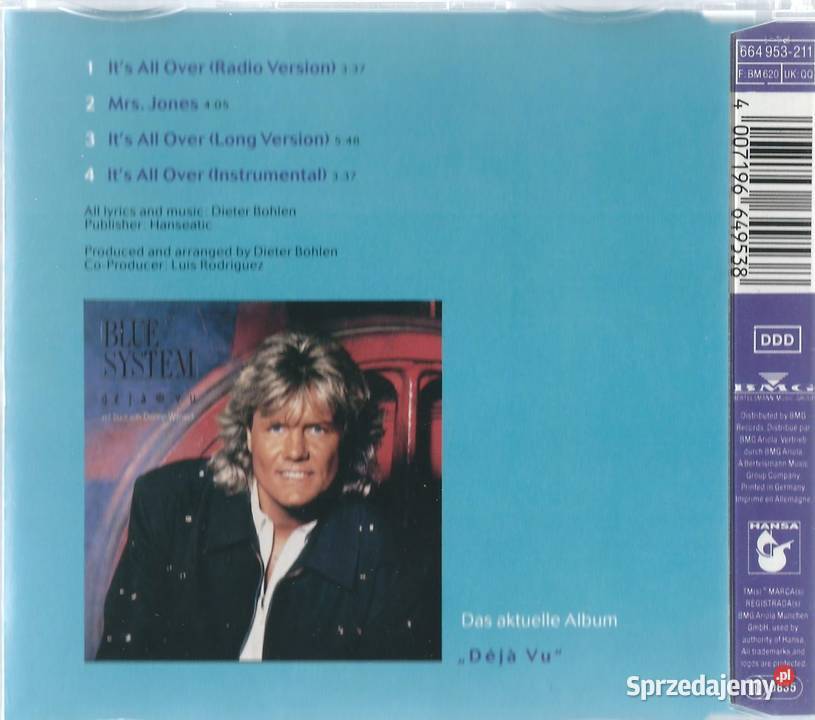 Maxi CD Blue System Dionne Warwick Dieter Bohlen pop Brwinów