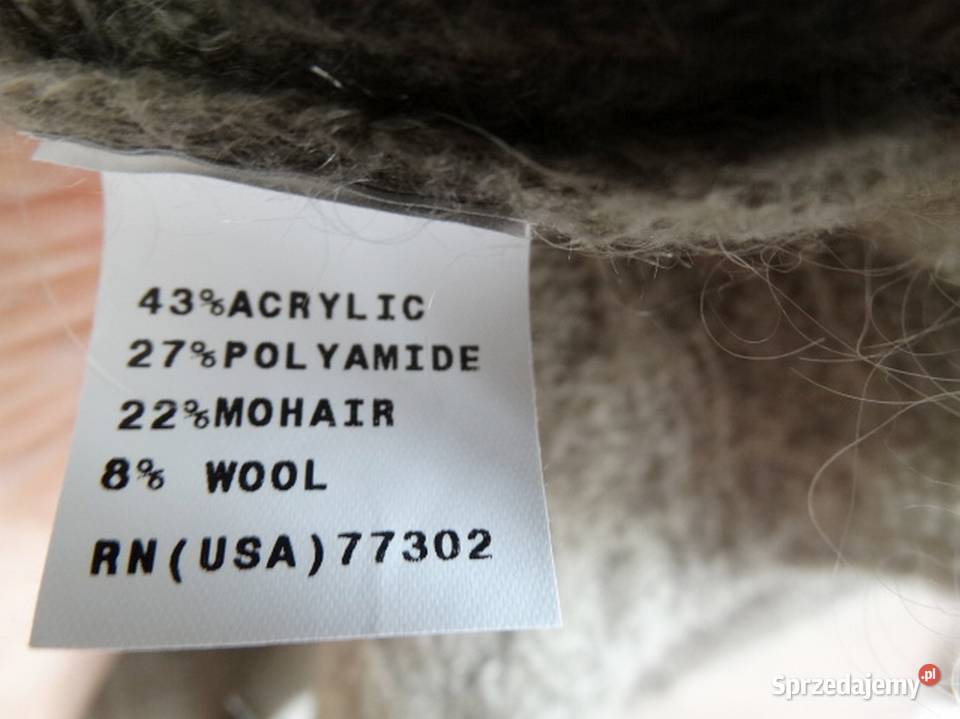 Sweter Zara Wełniany Moherowy Kopertowy Wiązany Łomża sprzedam