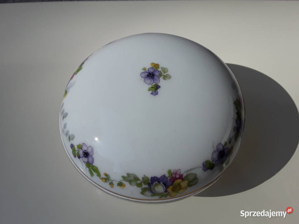 Porcelanowe puzderko sygnowane Shyres Bavaria Warszawa