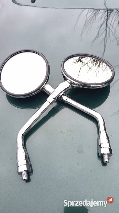 Lusterka motocyklowe chrom M10 komplet Ostrów Wielkopolski