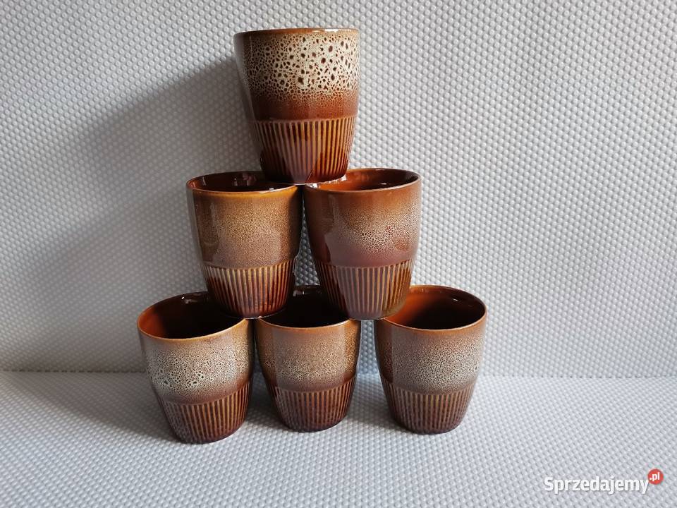 Stare kubki Zośka 6 sztuk porcelit Mirostowice Porcelana i szkło Katowice