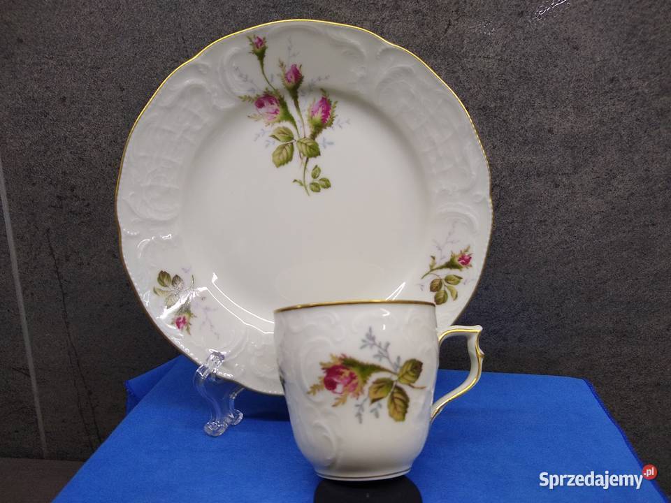 Talerzyk filiżanka Rosenthal Sanssouci róża wielkopolskie Kalisz sprzedam