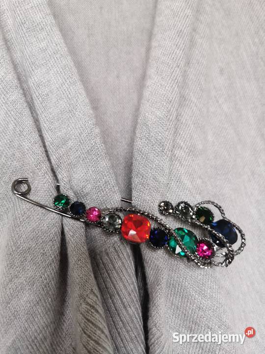 Broszka damska duża kolorowa agrafka Kraków