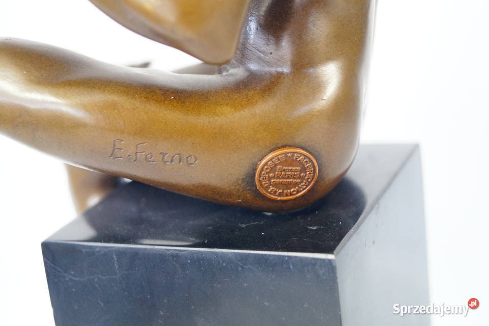 Figura z brązu rzeźba Lucyfer z czaszką Antyki Gizałki sprzedam