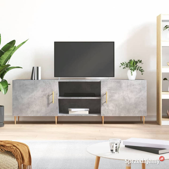 Szafka pod TV szarość betonu 150x30x50 WM829088
