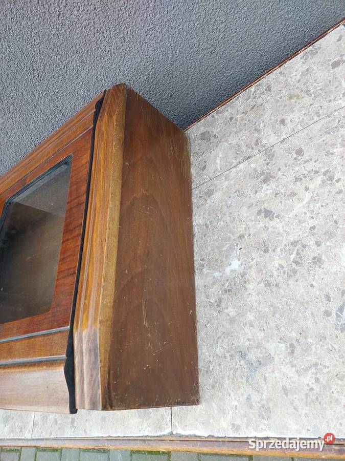 Stara szafka witrynka z obudowy francuskiego Tczew