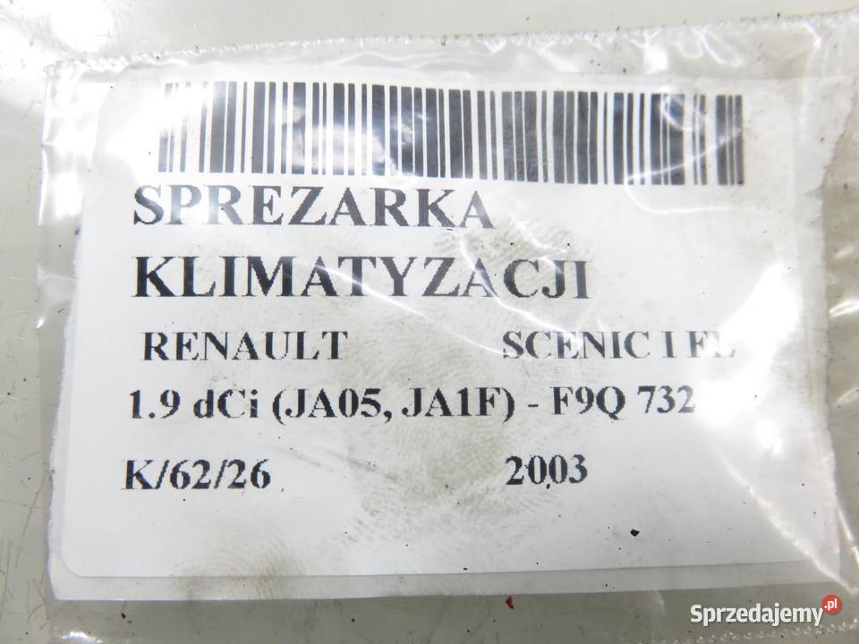 KOMPRESOR KLIMATYZACJI RENAULT SCENIC I 19 dCi sprzedam