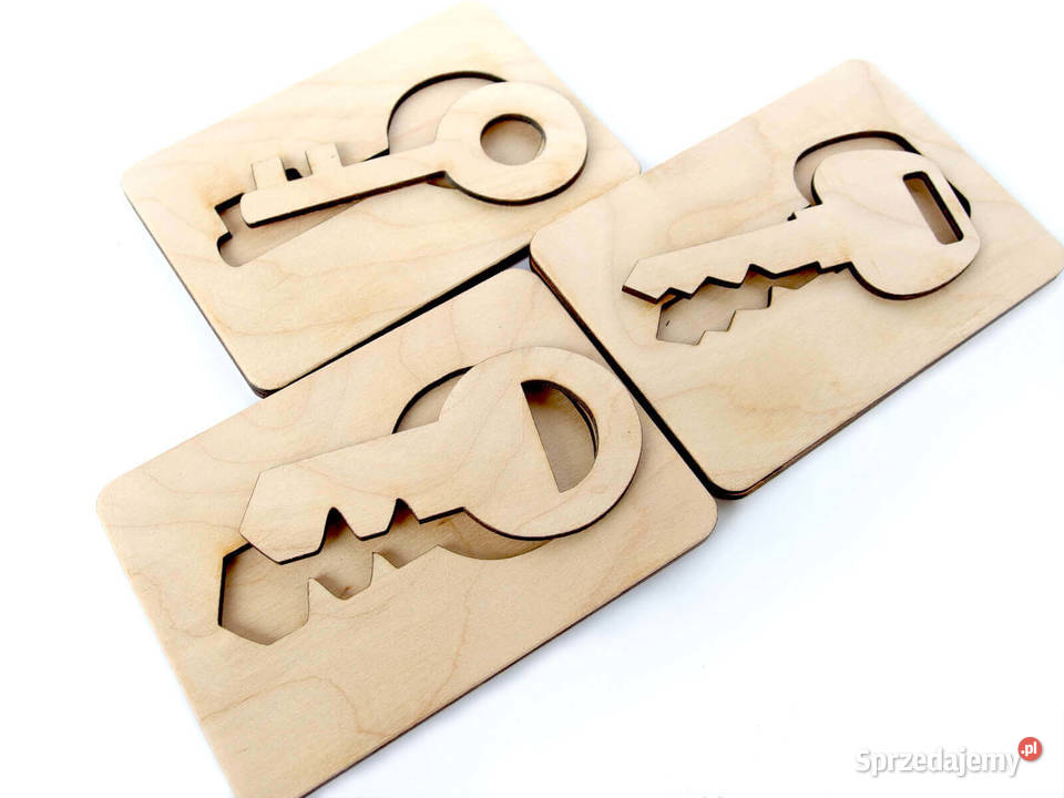 Układanka lewopółkulowa drewniana klucze Zduńska Wola