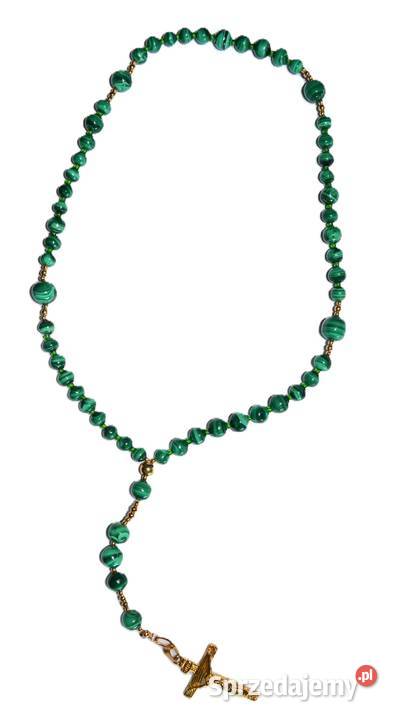 Różaniec kamień naturalny MALACHIT zielony Lębork sprzedam