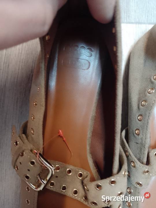 40 ASOS Design Beżowe bogato zdobione baleriny z tkanina Kraków