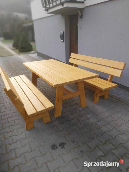 Meble ogrodowe drewniane góralskie Tokarnia sprzedam