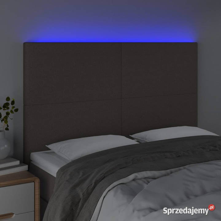 Zagłówek do łóżka z LED taupe 144x5x118128 Warszawa sprzedam