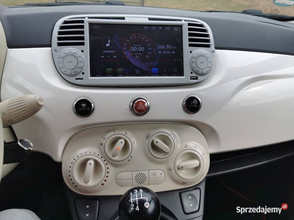 Fiat 500 12 biała perła NAVI świętokrzyskie Niwy