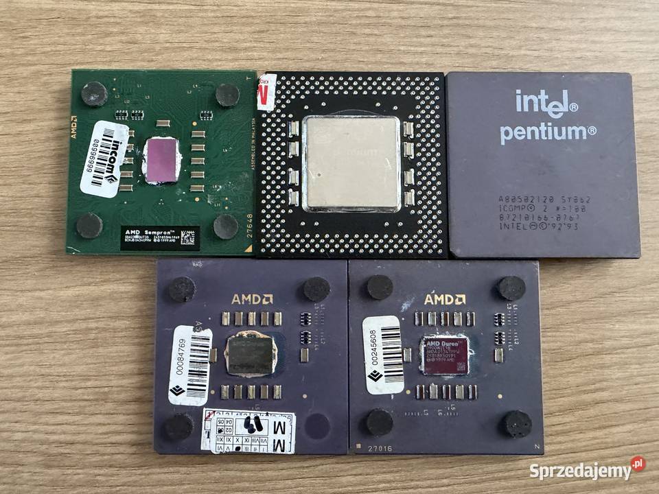 Procesory retro Intel Pentium AMD