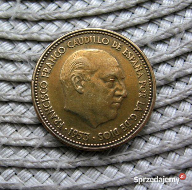 Hiszpania 25 Pesety 1953r Numizmatyka wielkopolskie