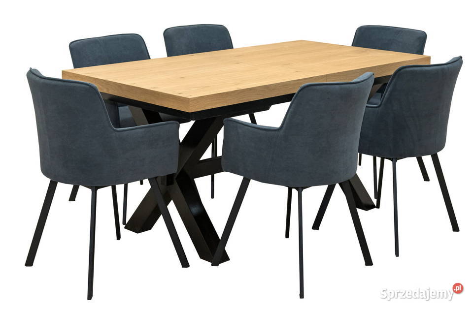 Stół Loftowy CARTEL 160200x90 6 krzeseł Stoły z krzesłami wielkopolskie Gniezno