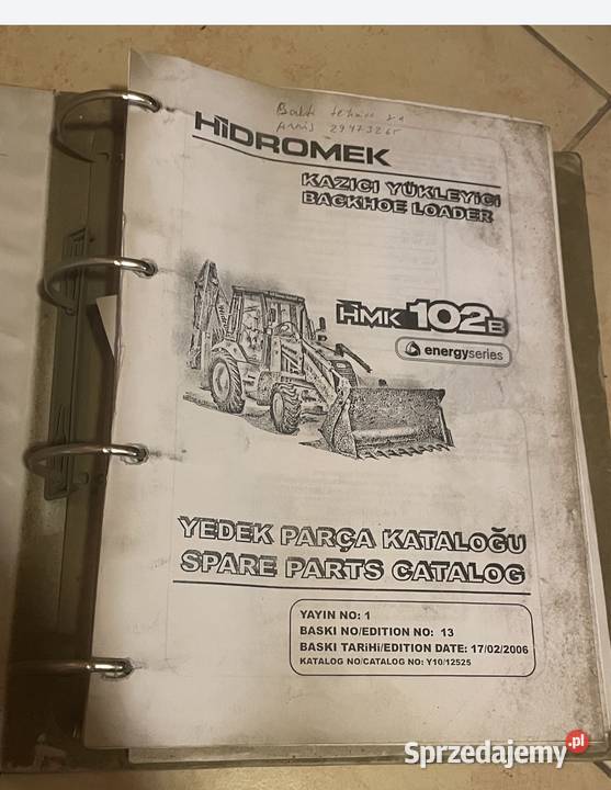 Katalog części koparkoładowarka HIDROMEK HMK102B Biczyce Górne