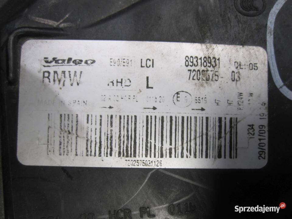 BMW E91 LIFT 09r lampa lewa przód 89318931 osobowe Kielce