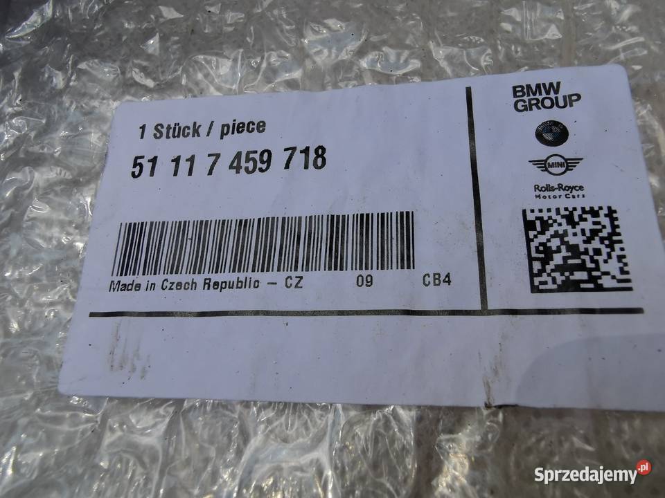 Kratka zderzaka przód prawa rh bmw 1 I f40 5111 Rok produkcji 2021 Sieraków