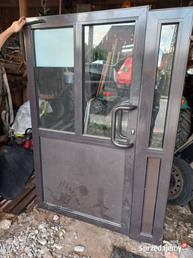 Drzwi aluminiowe z futryna dwuskrzydłowe Kraków