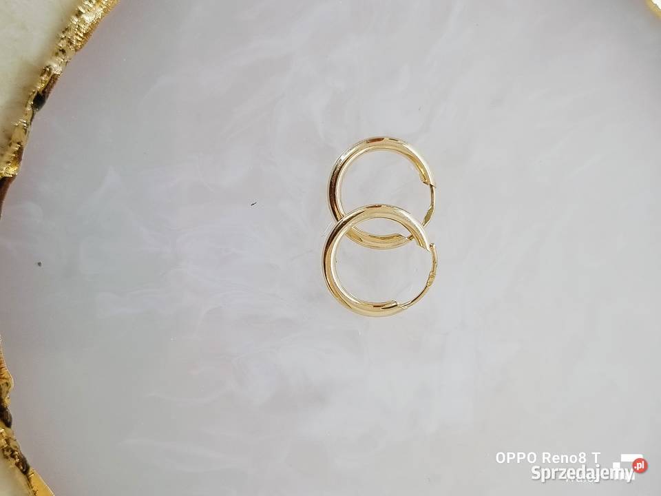 Złote Nowe kolczyki kółeczka śred12mmpr585 złoto Wałcz