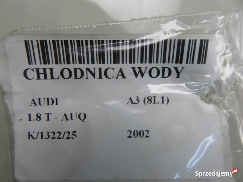 CHŁODNICA WODY AUDI A3 8L 18 T 1J0121253AD małopolskie