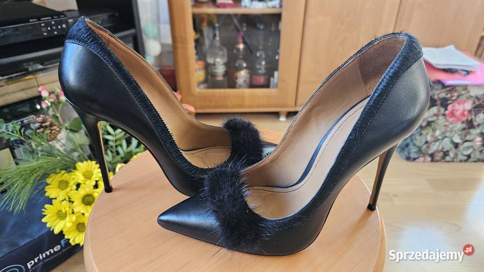 Szpilki Kazar 38 całe ze skóry z podeszwami skóra Szczecin sprzedam