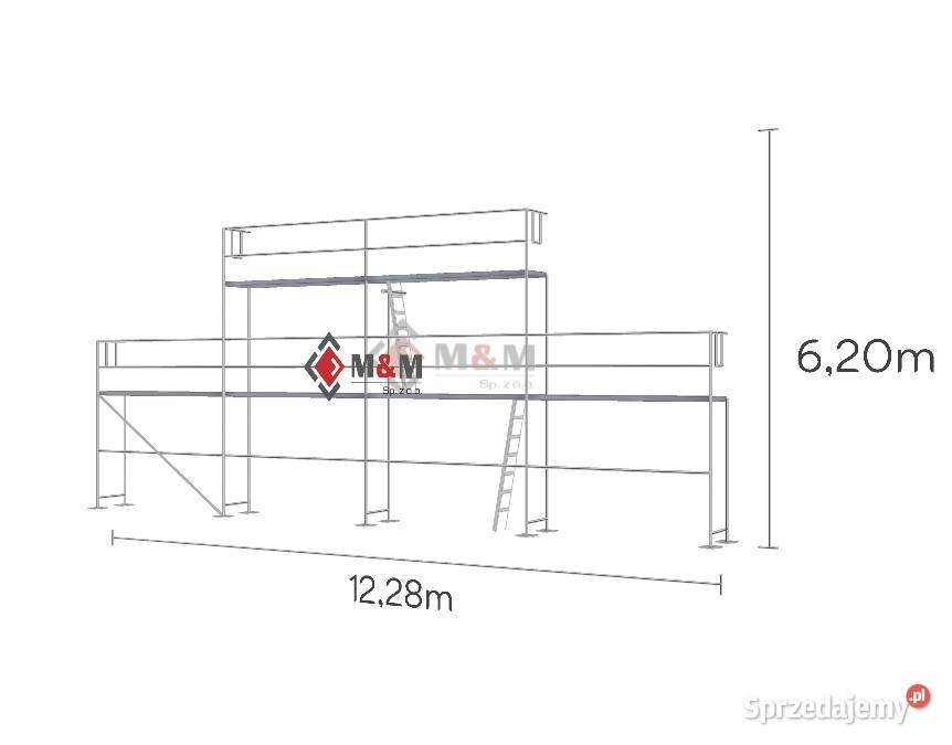 Rusztowanie 6386m2 używane szczytowe 1228x62m opolskie Stare Siołkowice