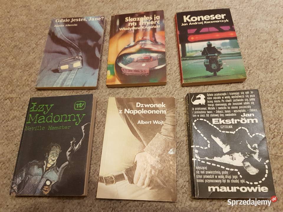 Kryminały z 2 połowy XX wieku 64 sztuki zestaw